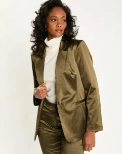 Veste de costume en Satin Moon bronze