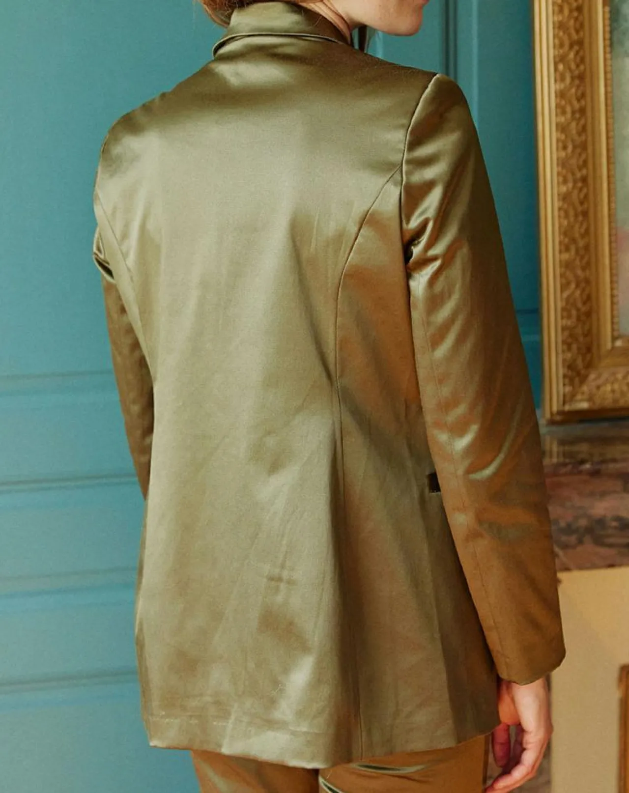 Veste de costume en Satin Moon bronze