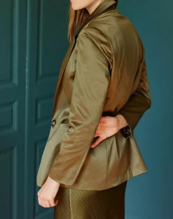 Veste de costume en Satin Moon bronze