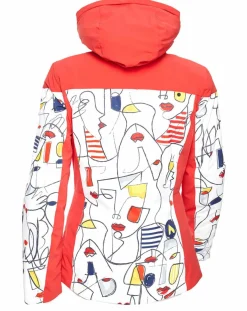 Veste de ski Ecandies rouge