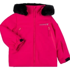 Veste de ski Fairy fausse fourrure rose