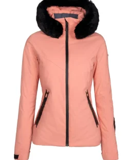 Veste de ski Geod fausse fourrure rose