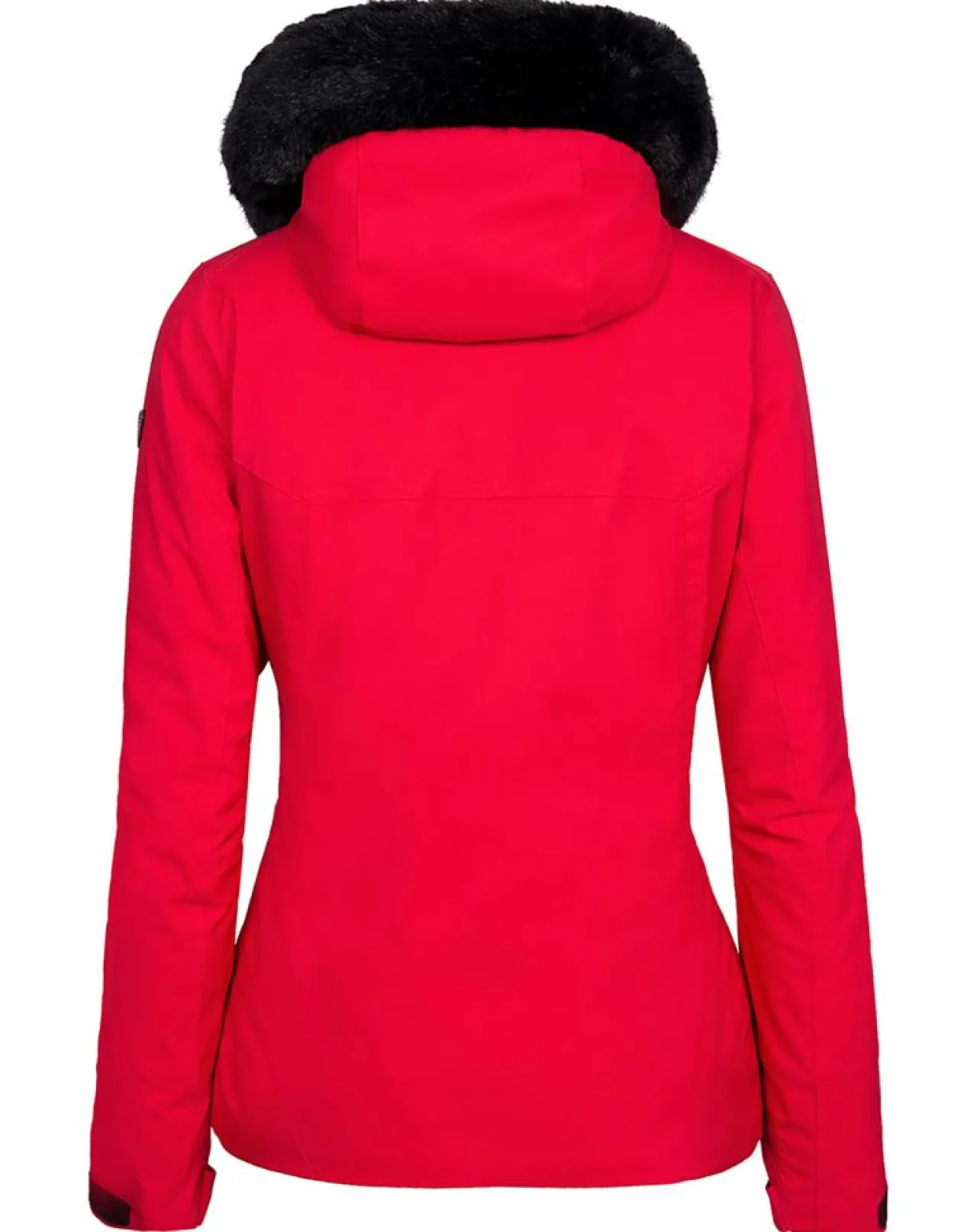 Veste de ski Geod fausse fourrure rouge