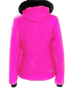 Veste de ski Geod fausse fourrure rose