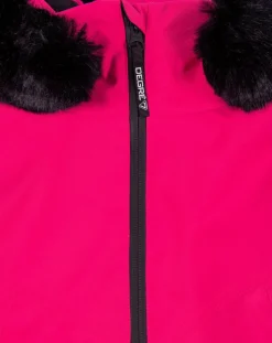 Veste de ski Geod JR fausse fourrure rose