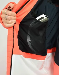 Veste de Ski Loriaz blanc/orange