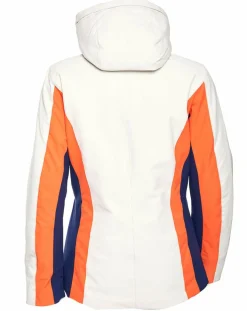 Veste de ski Sella écru/orange