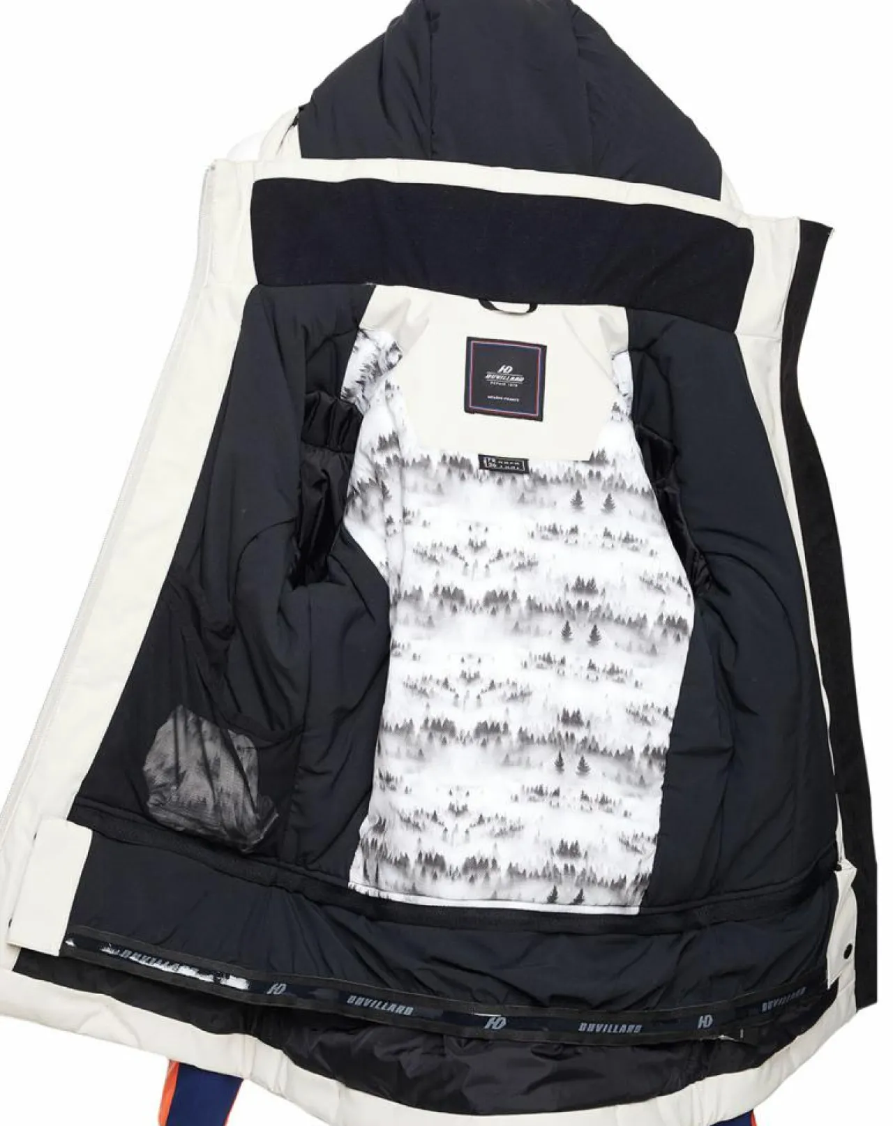 Veste de ski Sella écru/orange