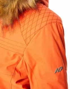 Veste de ski Triolet fausse fourrure orange