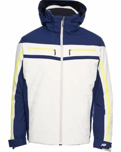 Veste de ski Villard écru/bleu marine