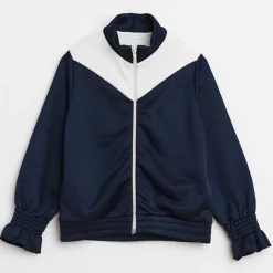 Veste de survêtement Feba bicolore marine/blanc