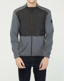Veste de survêtement zippée Amr Pro Down gris/noir