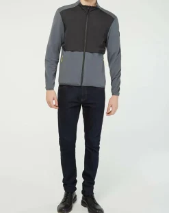 Veste de survêtement zippée Amr Pro Down gris/noir