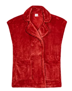 Veste d'intérieur en peluche flanelle Essentiel tomette