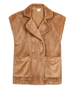 Veste d'intérieur en peluche flanelle Essentiel dorée