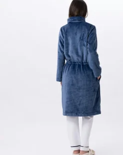 Veste d'intérieur en peluche flanelle Essentiel prusse