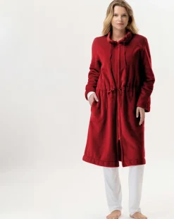 Veste d'intérieur en peluche flanelle Essentiel tomette