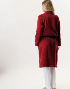 Veste d'intérieur en peluche flanelle Essentiel tomette