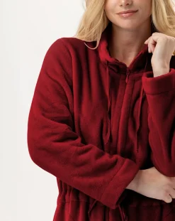 Veste d'intérieur en peluche flanelle Essentiel tomette