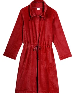 Veste d'intérieur en peluche flanelle Essentiel tomette