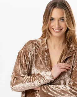 Veste d'intérieur en velours Platine dorée