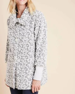 Veste d'intérieur Fauve gris/écru