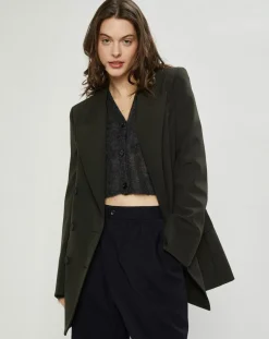 Veste Double Breasted kaki foncé