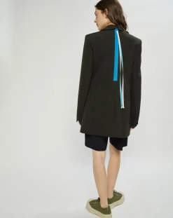 Veste Double Breasted kaki foncé