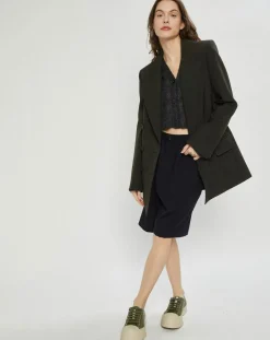 Veste Double Breasted kaki foncé