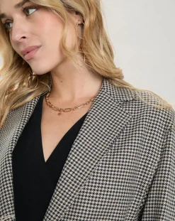 Veste en Coton & Lin Victory beige/noir