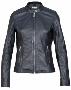 Veste en Cuir Aglae noire