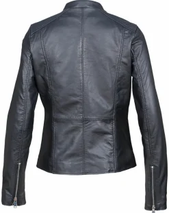 Veste en Cuir Aglae noire