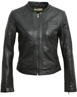 Veste en Cuir Aiden noire