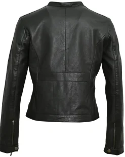 Veste en Cuir Aiden noire