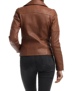 Veste en Cuir Althea cognac