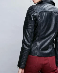 Veste en Cuir Althea noire