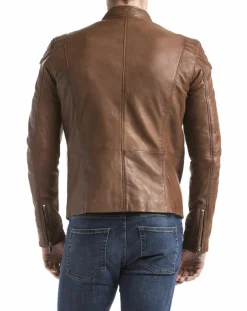 Veste en Cuir Ardesco cognac