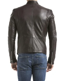 Veste en Cuir Ardesco marron