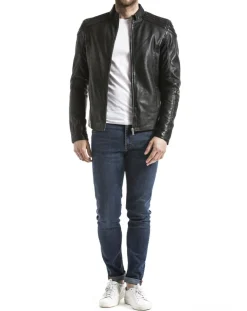 Veste en Cuir Ardesco noire