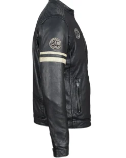 Veste en Cuir Bakary noire