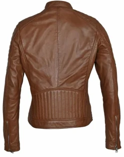Veste en Cuir Betty cognac
