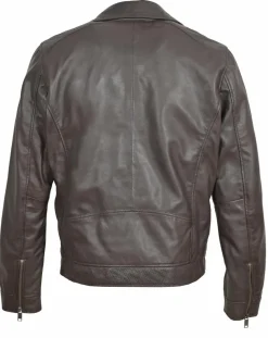 Veste en Cuir Brazza marron