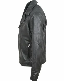 Veste en Cuir Brazza noire