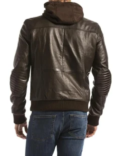 Veste en Cuir Brezon marron