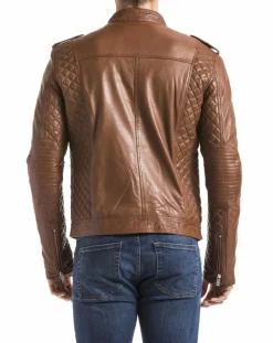 Veste en Cuir Brisbane cognac