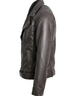 Veste en Cuir Buenos marron