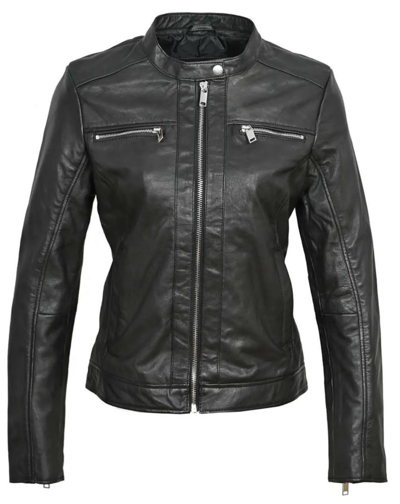 Veste en Cuir Calissy noire