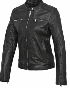 Veste en Cuir Calissy noire