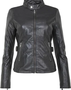 Veste en Cuir Candice noire