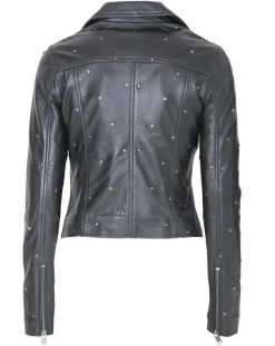 Veste en Cuir Chana noire